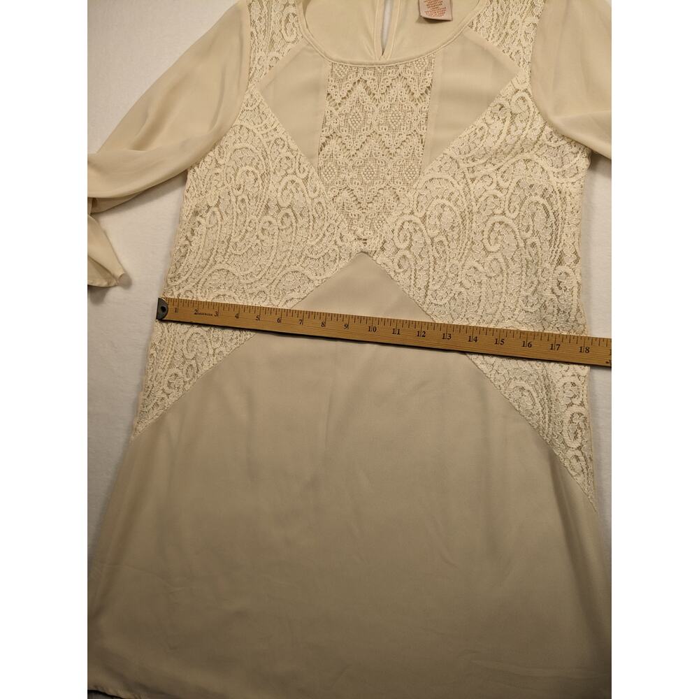 Anthropologie Flying‎ Tomato Dress Sm Cream Dainty Lace Boho Embroidery Retro - Picture 7 of 12